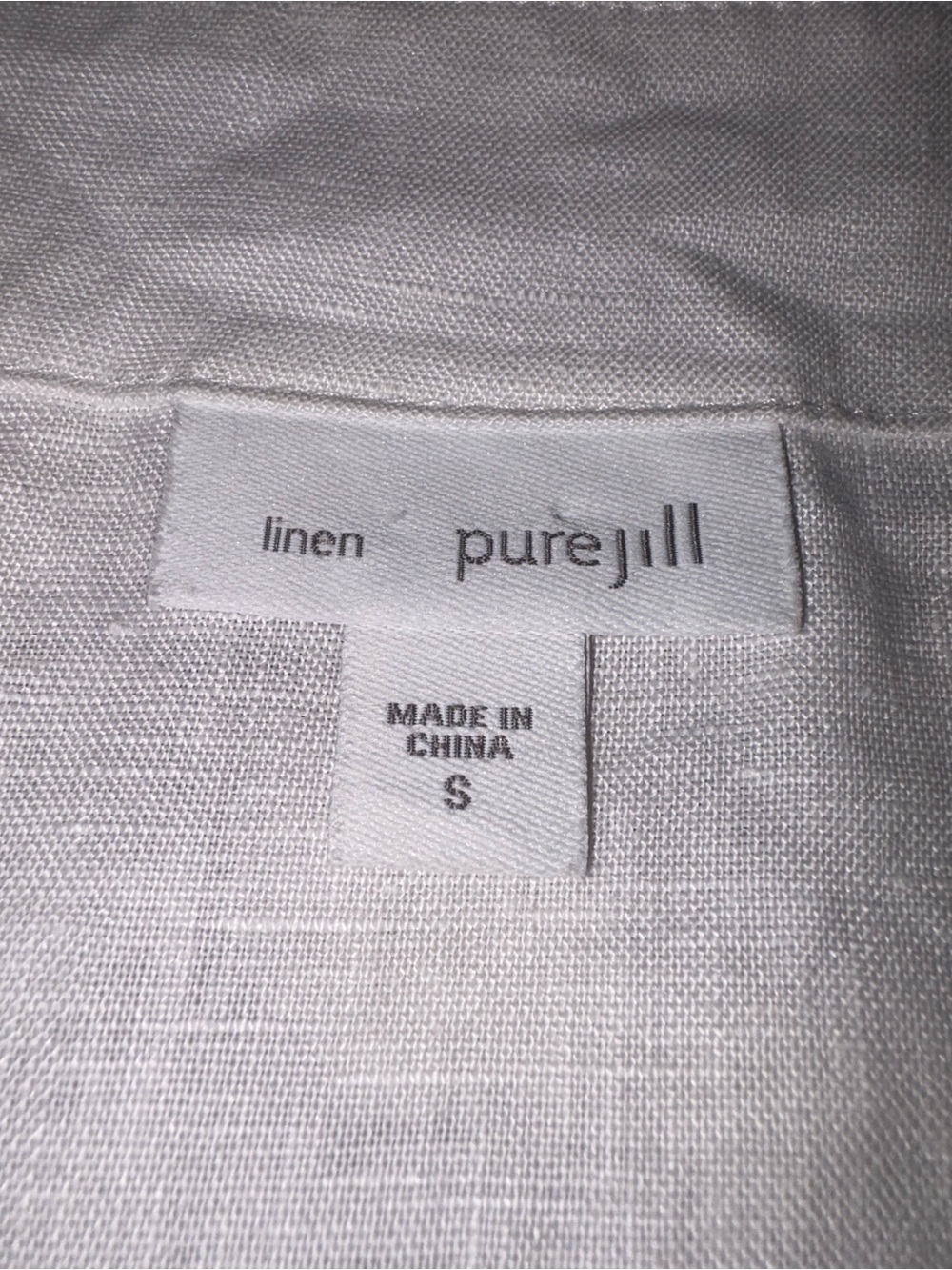 J. Jill 100% Linen White Purple Watercolor Floral Oversized Top Women’s S - Picture 5 of 11